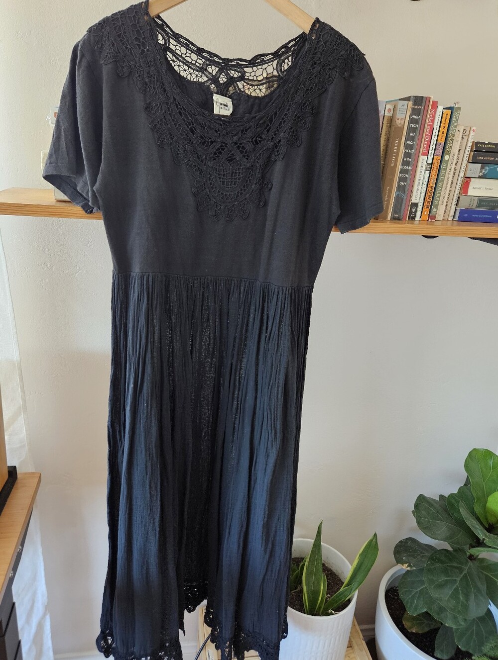 Vintage Boho Cotton Crinkle Dress